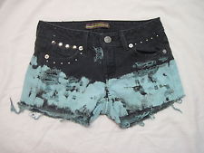Denim cut off shorts size 7 waist 31 inches 2 tone blue and black