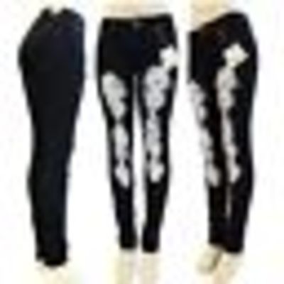 Rise skinny jeans ripped destroyed women light weight denim vintage waisted