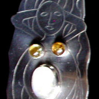 Reclining Goddess Silver Pendant, Matches the Soul Purpose Necklace - Thumbnail 1