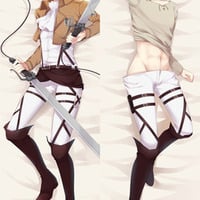 Brand New Levi and Eren - Attack on Titan Dakimakura Hugging Body Pillow Case Anime MALE4 - Thumbnail 1