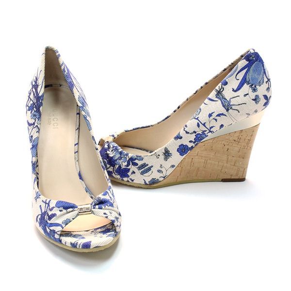 Gucci Floral Wedges