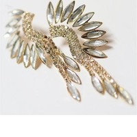 Crystal angel wing earrings - Thumbnail 1