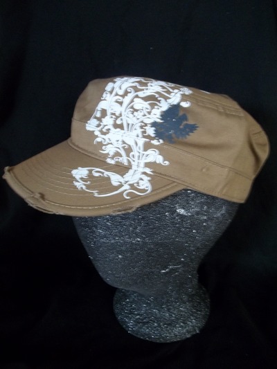 Motif Print Military Hat