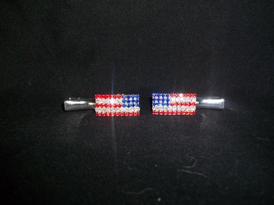 Crystal Flag Hair Clips