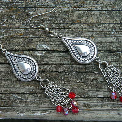 Silver & ruby crystals