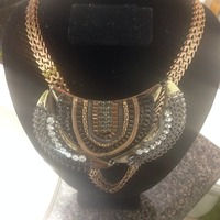 classic w chain statement neckpiece - Thumbnail 1