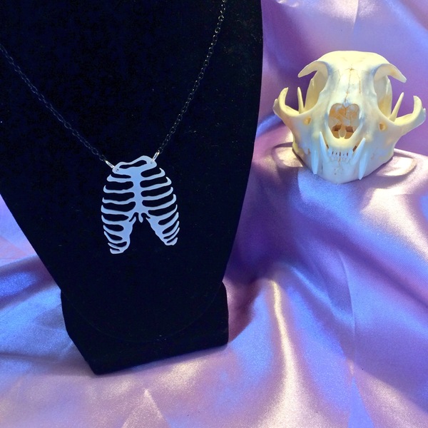 Acrylic Rib Cage Necklace