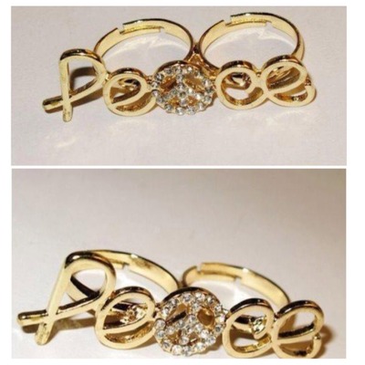 Resizeable peace symbol ring