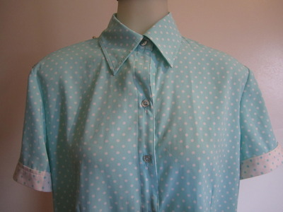 Polka Dot Collar Blouse 