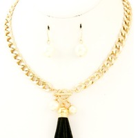 Mariam Tassel Necklace Set - Thumbnail 1