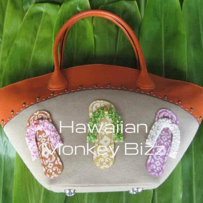 "slipper/flip-flop (orange)" designer island bag