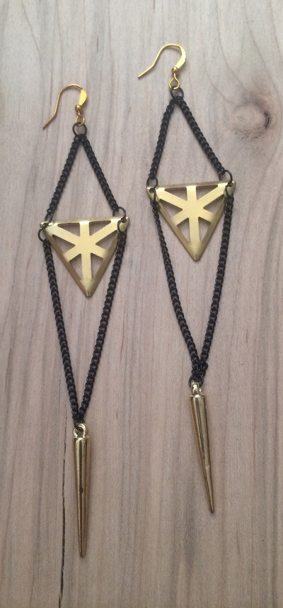 Bewitching Earrings in Blk/Gold