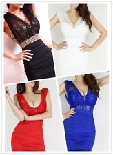 Sexy sequin v neck sleeveless close mini dress 