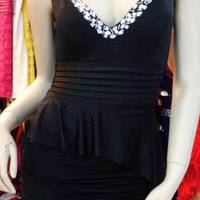  Sequin V-neck Sleeveless Close Dress Skirt (7 colors) - Thumbnail 3