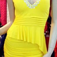  Sequin V-neck Sleeveless Close Dress Skirt (7 colors) - Thumbnail 4