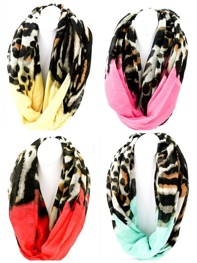 Rainbow Leopard Infinity Scarf