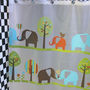 Elephant Cute Cartoon Design Jungle Design 180 x 200 cm Bathroom SHOWER CURTAIN - Thumbnail 2