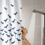 Blue Little Bird Cute POLYESTER 180 x 180 cm Bathroom Use SHOWER CURTAIN SET - Thumbnail 1