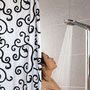 BLACK VEIN Branches Like Pattern 180 x 200 cm Bathroom Use Shower Curtain Set - Thumbnail 1