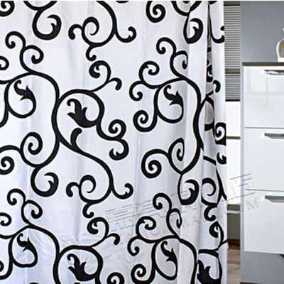 Black vein branches like pattern 180 x 200 cm bathroom use shower curtain set