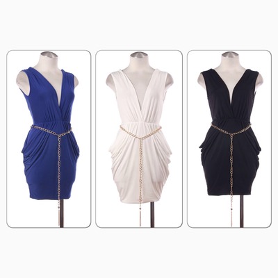 Chain belted dress