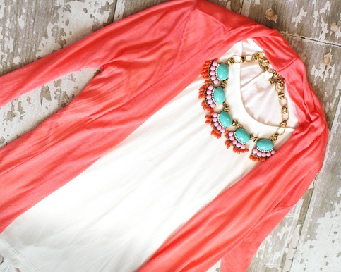 Coral Lightweight Cardigan 