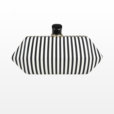 Anam striped clutch
