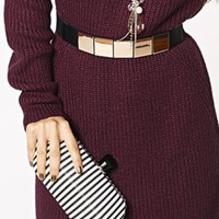 Anam Striped Clutch - Thumbnail 1