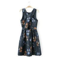 FLoral Sleeveless Dress - Thumbnail 1
