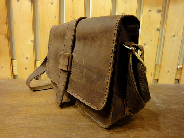 Rustic Traveler Satchel - full grain leather
