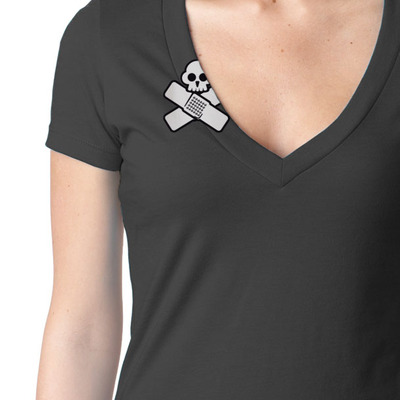 Skull womens tee, black