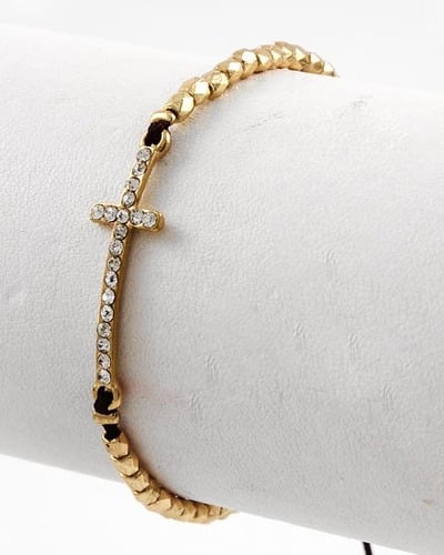 Mona - Beaded Sideways Cross