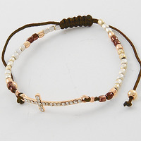 Mona - Beaded Sideways Cross - Thumbnail 3