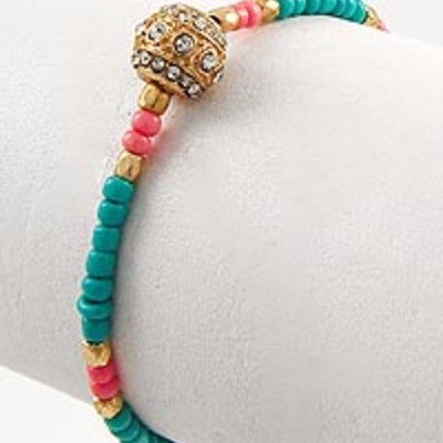 Hanna - beaded crystal ball bracelet