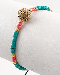 Hanna - Beaded Crystal Ball Bracelet