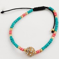 Hanna - Beaded Crystal Ball Bracelet - Thumbnail 1