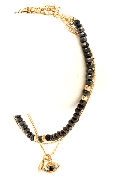 Aria - Beaded Hamsa Bracelet