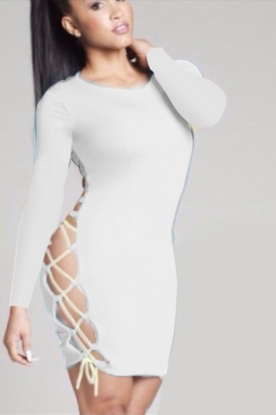 Criss cross side dress