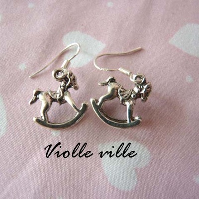 Rocking horse earrings