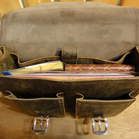 Country Man Leather Messenger Bag - Thumbnail 3