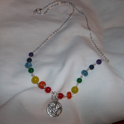 Chakra pentacle necklace