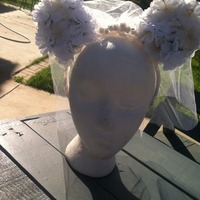 Bride Mouse ears with vail - Thumbnail 2