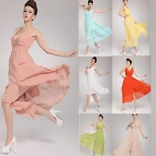  maxi chic party ball evening dance dress flounced skirt