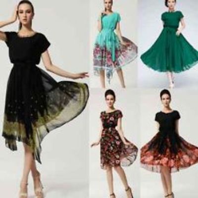 Fashion vintage casual long ball party gown evening prom dress