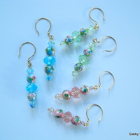 Cloisonne and Crystal Earrings - Thumbnail 3