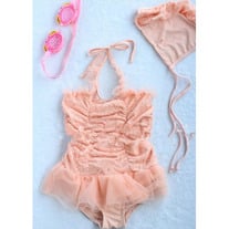 'Peach Love' Swimsuit Set