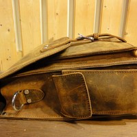 Western Leather Messenger Bag - Full Grain - Thumbnail 3