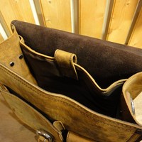 Western Leather Messenger Bag - Full Grain - Thumbnail 2