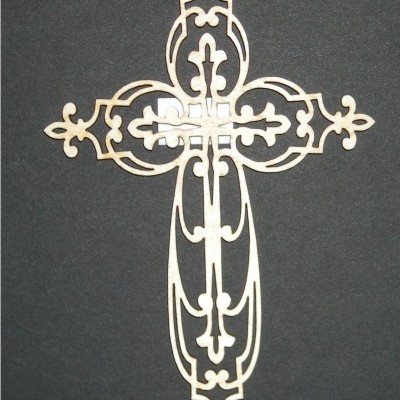 Cross 1 -christian wood ornament - Thumbnail 5