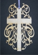 Cross 3 - Christian Wood Ornament